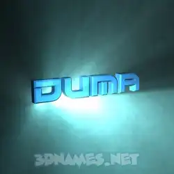 duma in Light Shine style - 3D name wallpaper