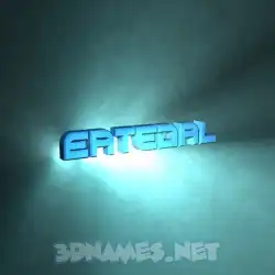eatedal in Light Shine style - 3D name wallpaper