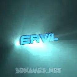 eavil in Light Shine style - 3D name wallpaper