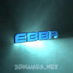ebba in Light Shine style - 3D name wallpaper