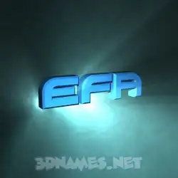 efa in Light Shine style - 3D name wallpaper