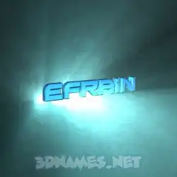 efrain in Light Shine style - 3D name wallpaper