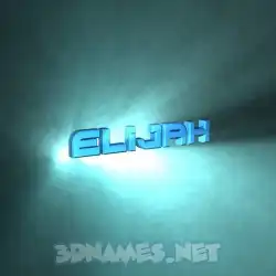 elijah in Light Shine style - 3D name wallpaper