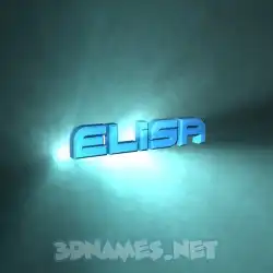 elisa in Light Shine style - 3D name wallpaper