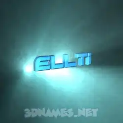 ellti in Light Shine style - 3D name wallpaper