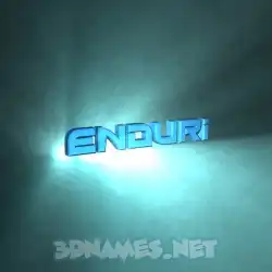 enduri in Light Shine style - 3D name wallpaper