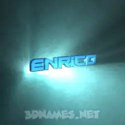 enrico in Light Shine style - 3D name wallpaper