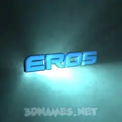 eros in Light Shine style - 3D name wallpaper