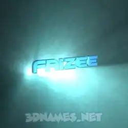 faizee in Light Shine style - 3D name wallpaper