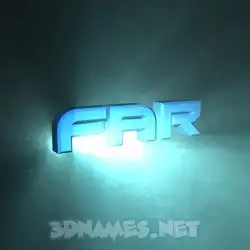 far in Light Shine style - 3D name wallpaper