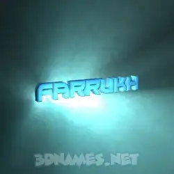farrukh in Light Shine style - 3D name wallpaper