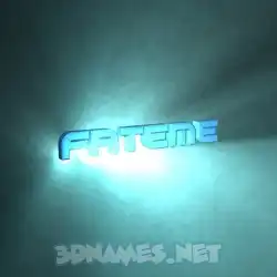 fateme in Light Shine style - 3D name wallpaper