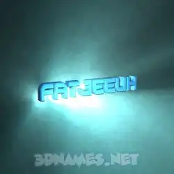 fatjeeuh in Light Shine style - 3D name wallpaper