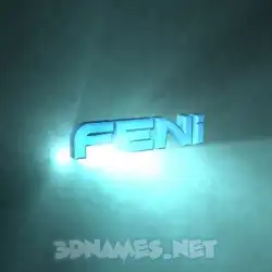 feni in Light Shine style - 3D name wallpaper