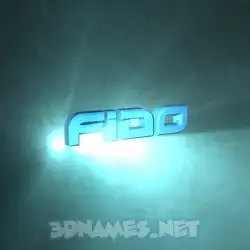 fido in Light Shine style - 3D name wallpaper