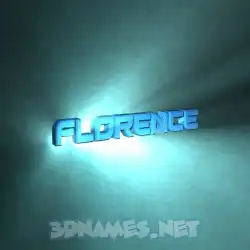 florence in Light Shine style - 3D name wallpaper