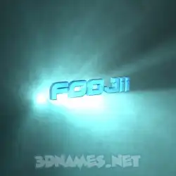 foojii in Light Shine style - 3D name wallpaper