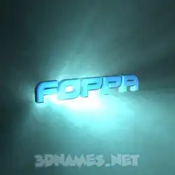 foppa in Light Shine style - 3D name wallpaper