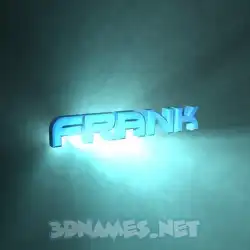 frank in Light Shine style - 3D name wallpaper