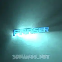 fraser in Light Shine style - 3D name wallpaper