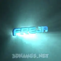 freja in Light Shine style - 3D name wallpaper