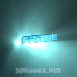 fritzie in Light Shine style - 3D name wallpaper