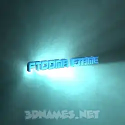 ftooma ftame in Light Shine style - 3D name wallpaper