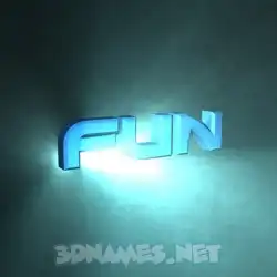 fun in Light Shine style - 3D name wallpaper
