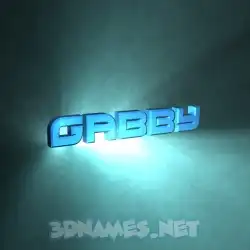 gabby in Light Shine style - 3D name wallpaper