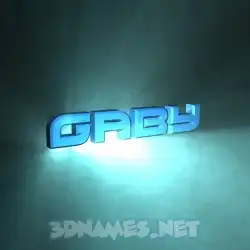 gaby in Light Shine style - 3D name wallpaper