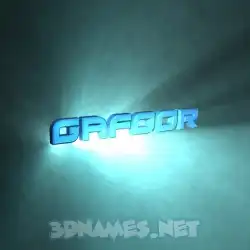 gafoor in Light Shine style - 3D name wallpaper