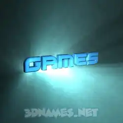 games in Light Shine style - 3D name wallpaper