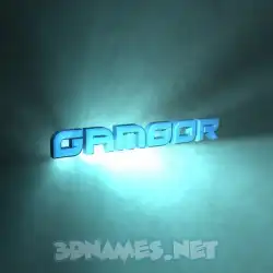gamoor in Light Shine style - 3D name wallpaper
