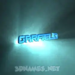 garfield in Light Shine style - 3D name wallpaper