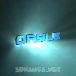 gayle in Light Shine style - 3D name wallpaper