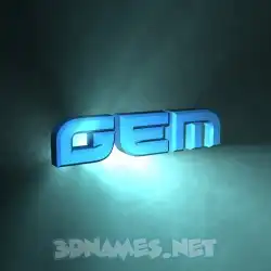 gem in Light Shine style - 3D name wallpaper