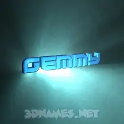 gemmy in Light Shine style - 3D name wallpaper