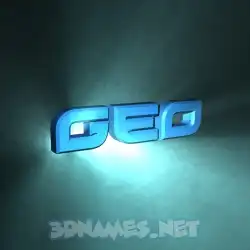 geo in Light Shine style - 3D name wallpaper