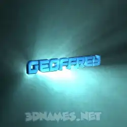 geoffrey in Light Shine style - 3D name wallpaper