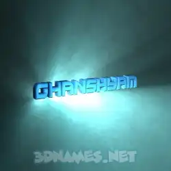 ghanshyam in Light Shine style - 3D name wallpaper