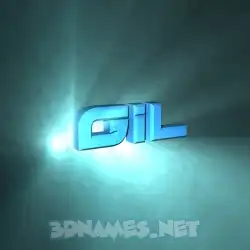 gil in Light Shine style - 3D name wallpaper