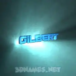 gilbert in Light Shine style - 3D name wallpaper