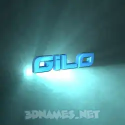 gilo in Light Shine style - 3D name wallpaper