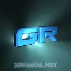 gr in Light Shine style - 3D name wallpaper