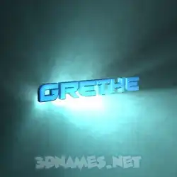 grethe in Light Shine style - 3D name wallpaper