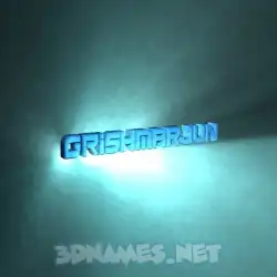grishmarjun in Light Shine style - 3D name wallpaper