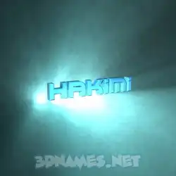 hakimi in Light Shine style - 3D name wallpaper
