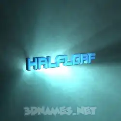 halfloaf in Light Shine style - 3D name wallpaper