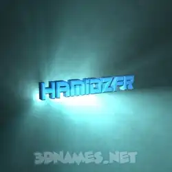 hamidzfr in Light Shine style - 3D name wallpaper