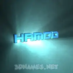 hamod in Light Shine style - 3D name wallpaper
